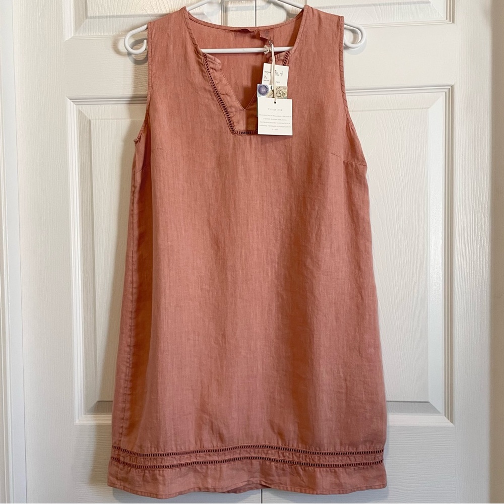 Sigrid Olsen Coral Linen Dress